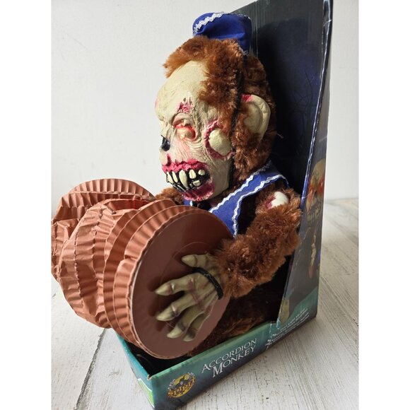 Vintage Spirit accordion monkey animated light up Halloween animatronic table to - Picture 6 of 8